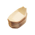 Eco-friendly Disposable Serving Boat Wooden snacks Plate